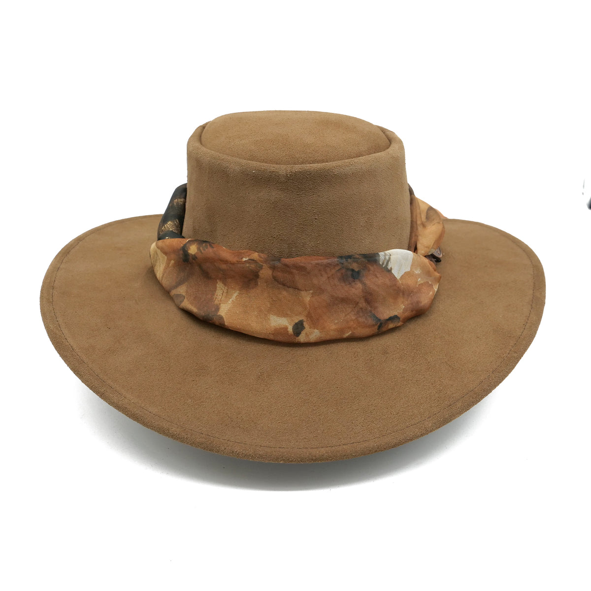 The Alice Suede Hat with Autumn Flower Scarf | Kakadu Traders