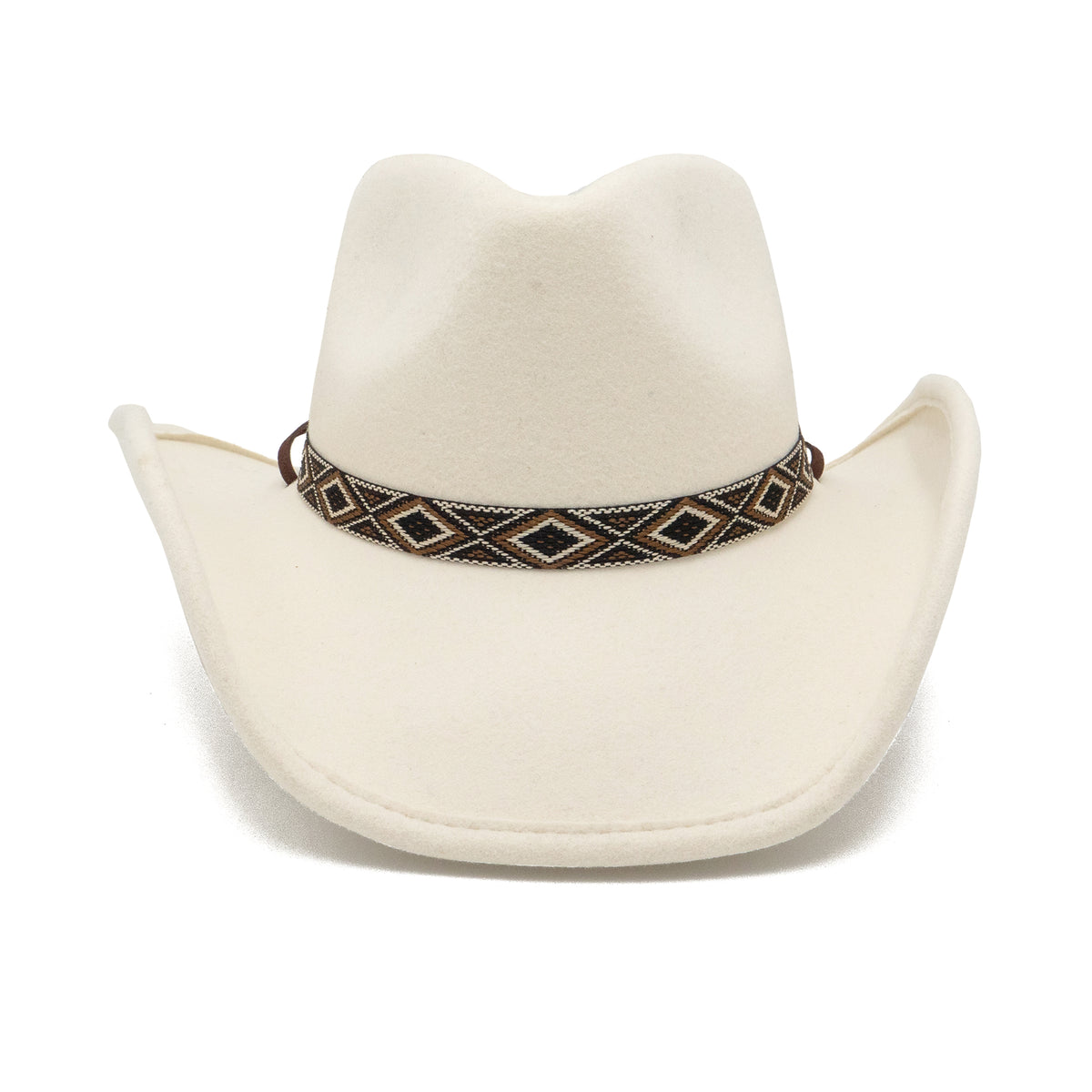 WesternRideWoolFeltHatWhiteFro