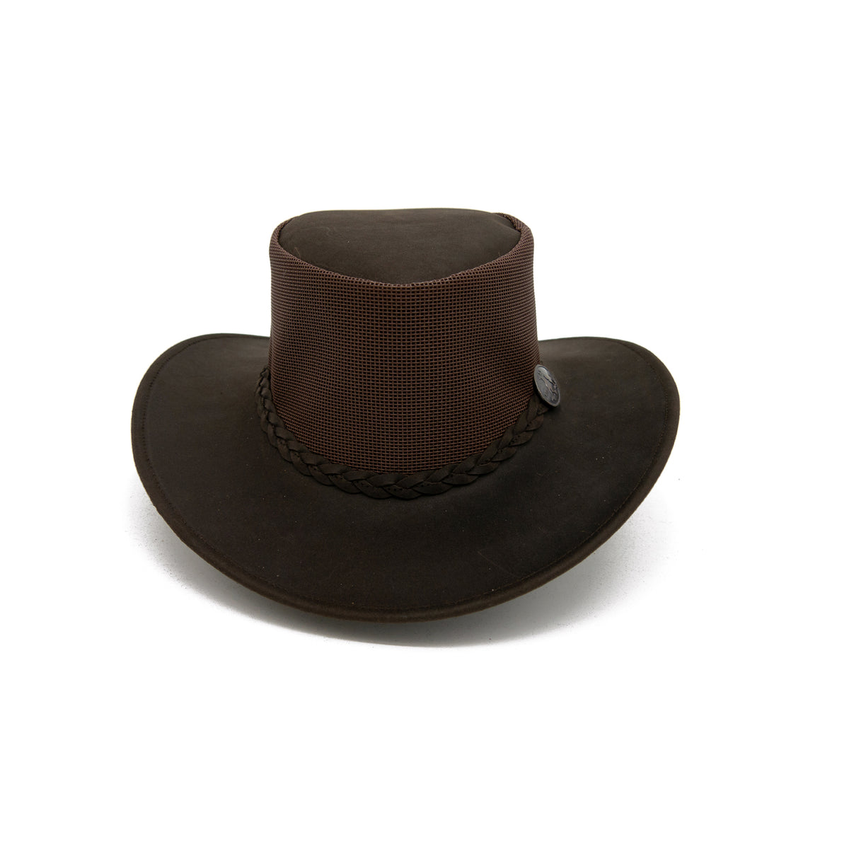 Wangaratta Kids Leather Hat - Brown - Kakadu Traders Australia