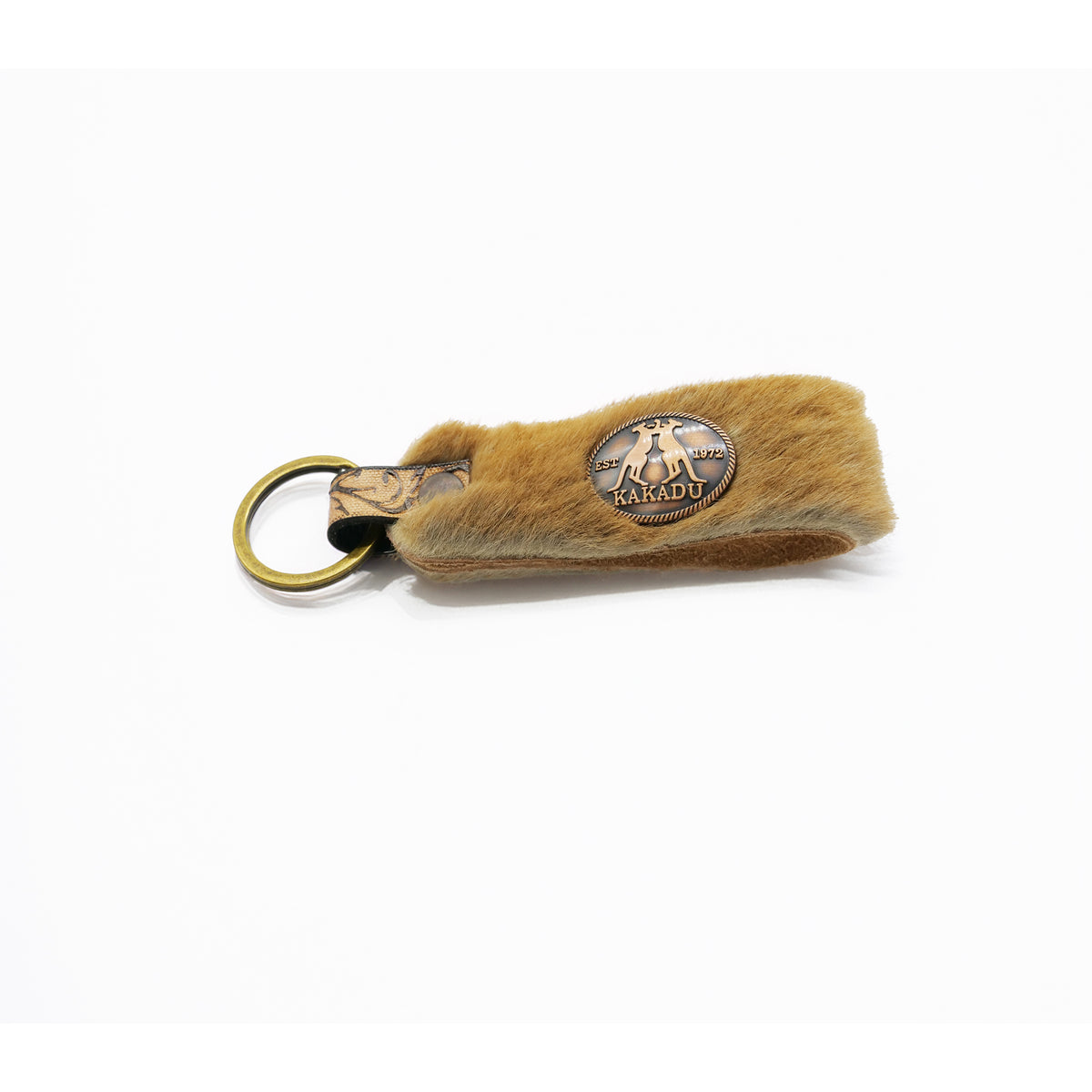 Kangaroo Fur Leather Keyring - Kakadu Traders Australia