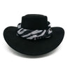 The Alice Suede Hat with Zebra Scarf