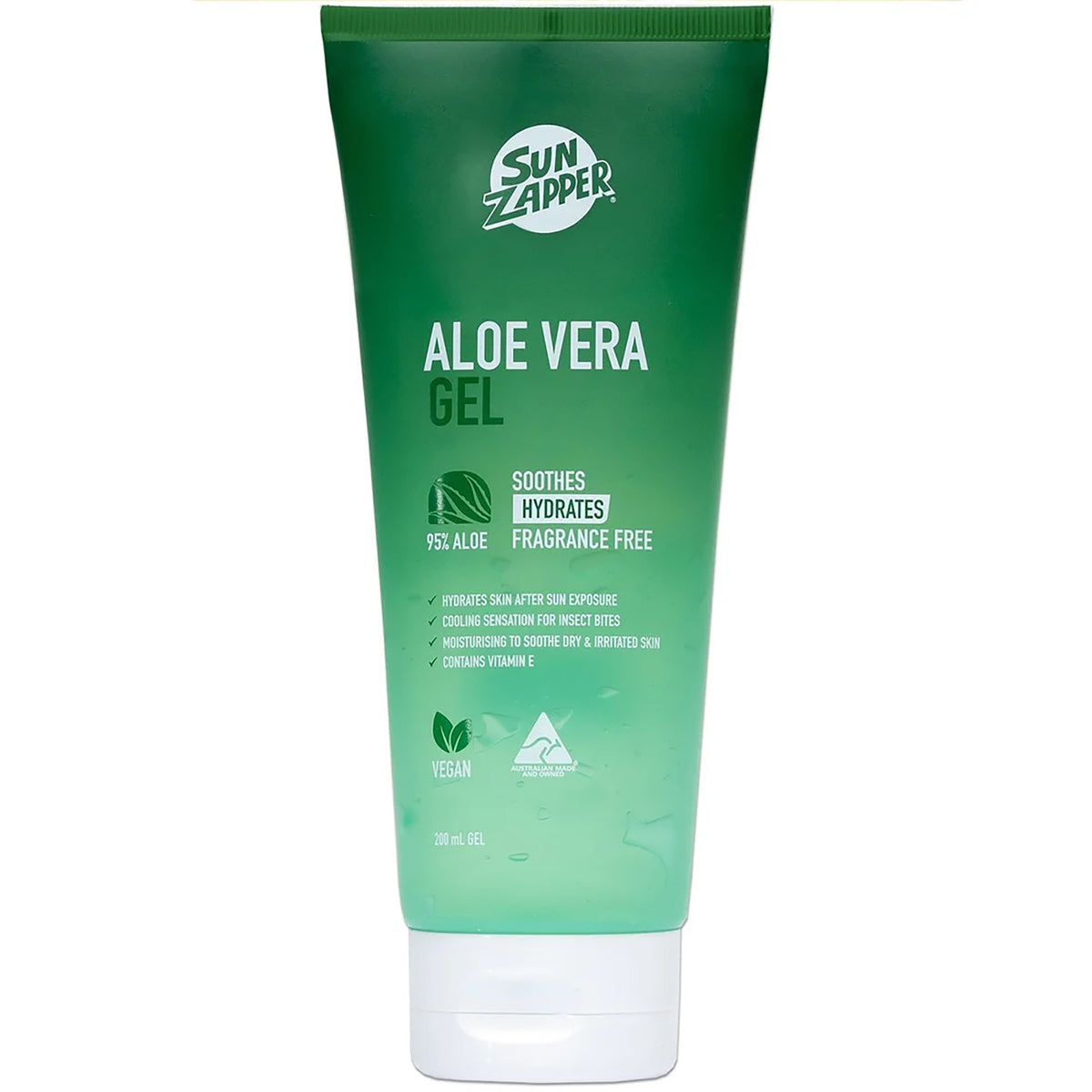 Aloe Vera Gel 200mL (Sun Zapper) - Kakadu Traders Australia