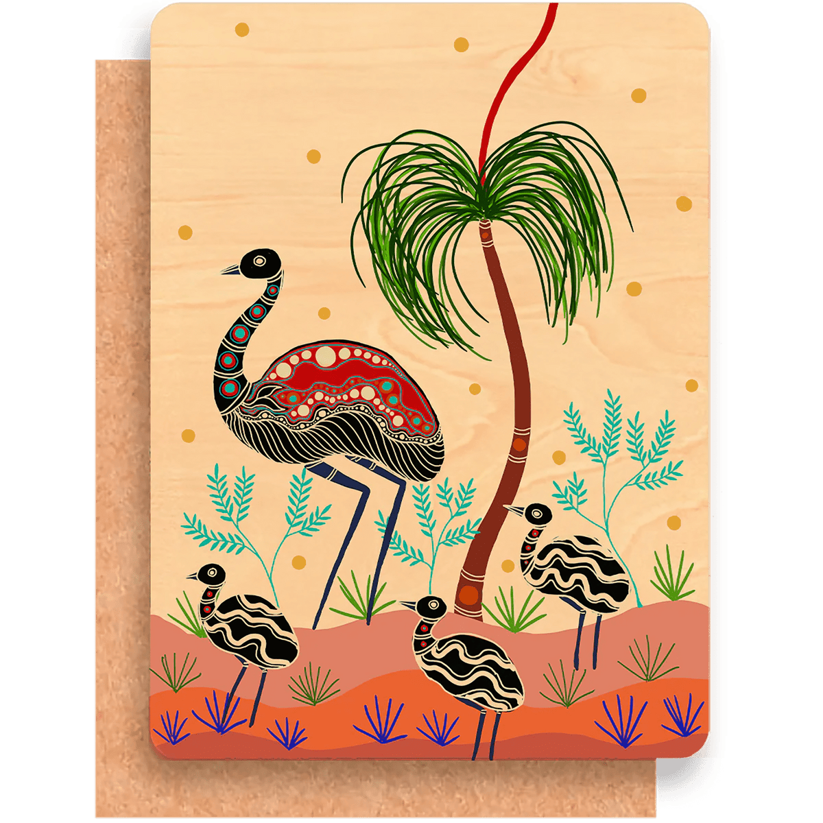 Premium Maple Wood Flat Greeting Card - Kakadu Traders Australia