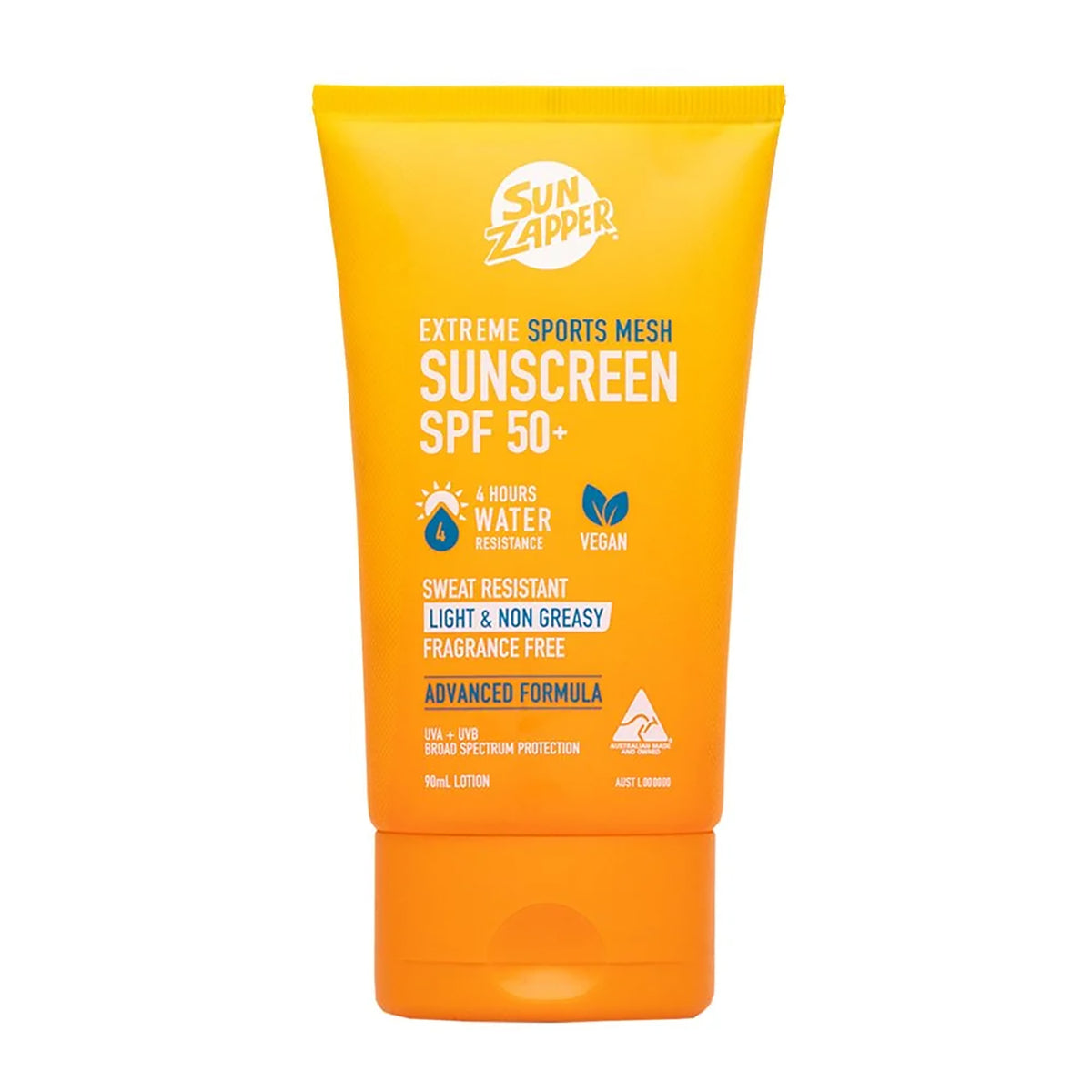 Extreme Sports Mesh Sunscreen Lotion 90mL SPF 50+(Sun Zapper) - Kakadu Traders Australia