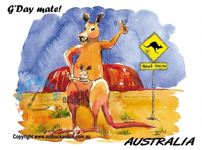 "Gday" Aussie Bush Greeting Card - Kakadu Traders Australia