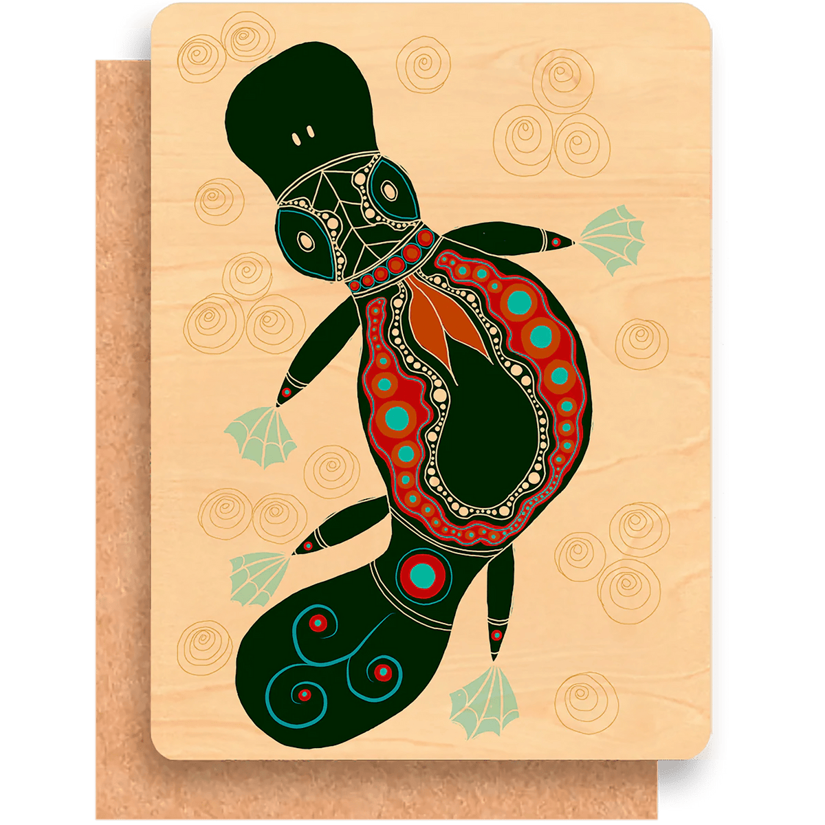Premium Maple Wood Flat Greeting Card - Kakadu Traders Australia