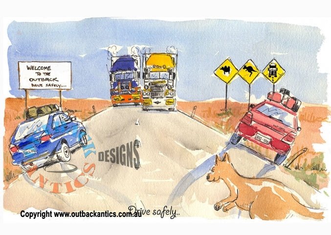 "Drive safely" Greeting Card - Kakadu Traders Australia