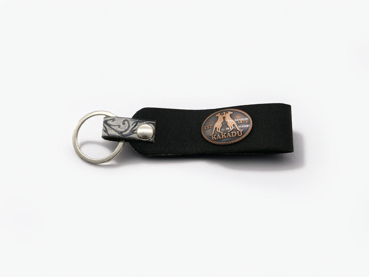 Leather Keyring With Coloured Loop - Kakadu Traders Australia