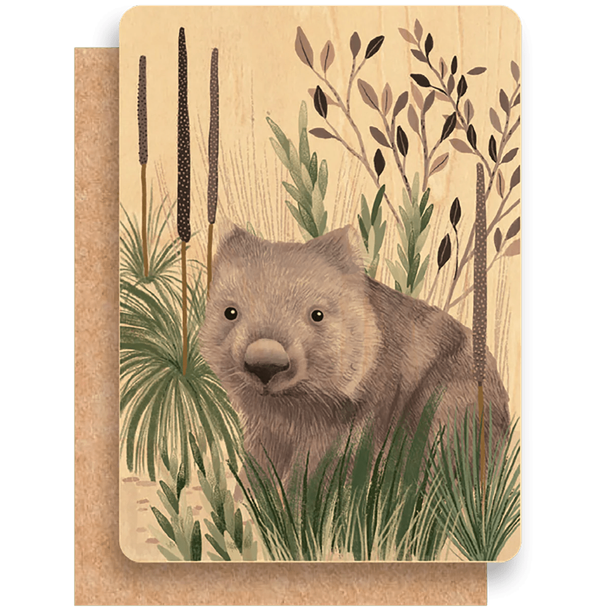 Premium Maple Wood Flat Greeting Card - Kakadu Traders Australia